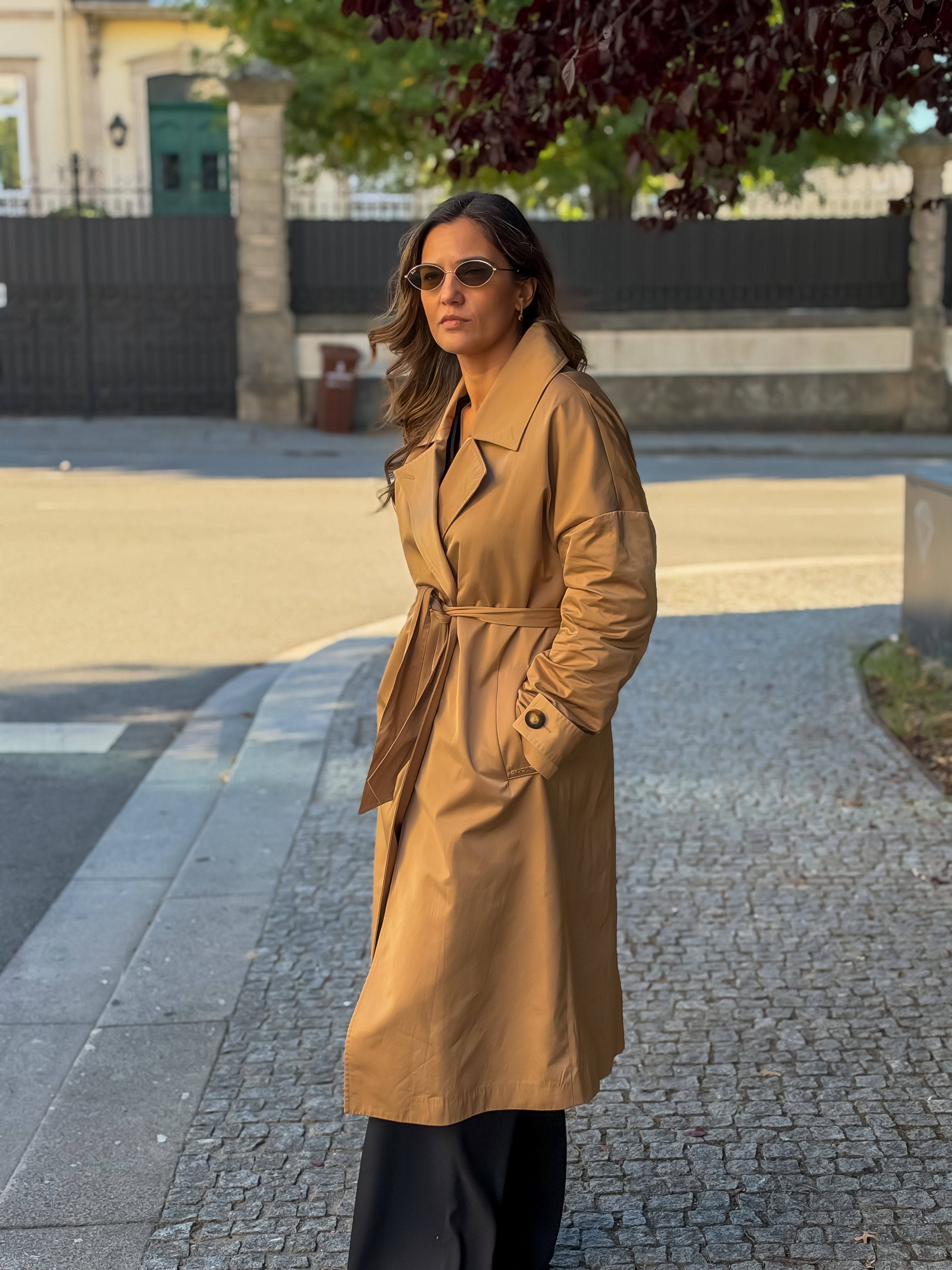 Gabardina com forro leopardo