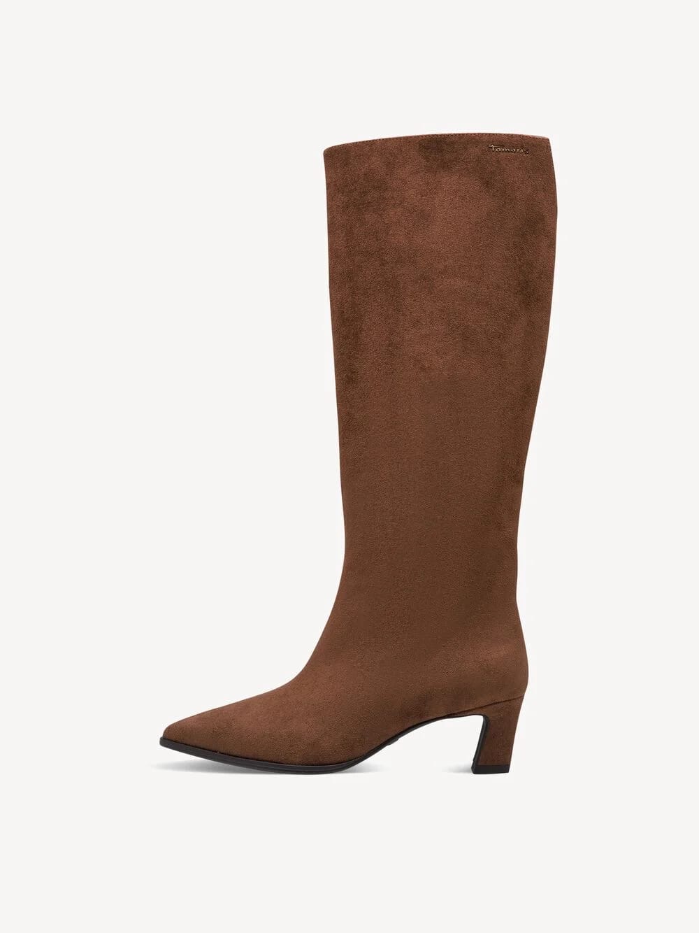 Botas camurça cano alto