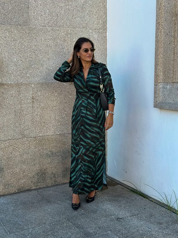 Vestido comprido estampado